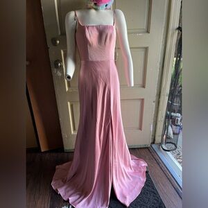 Azazie Blush Pink  light .Maxi
 Dress sizes A2